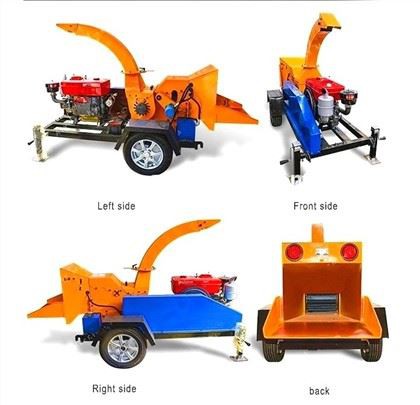 Hydraulic Feeding Mobile Wood Chipper Shredder