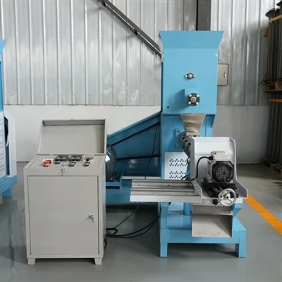 home use 40-60kg per hour floating fish food pellet making machine test worki...
