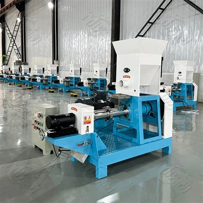 40–100 kg/h Mini Floating Fish Food Pellet Extruder Machine Test